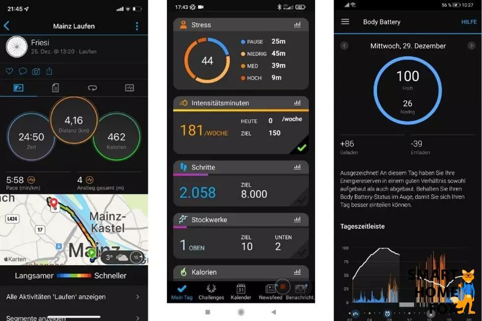 montre intelligente application sur smartphone